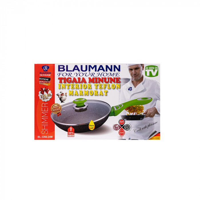 Tigaie universala Blaumann, cu interior antiaderent,diametru 24 cm, BL-2266-24V [4]