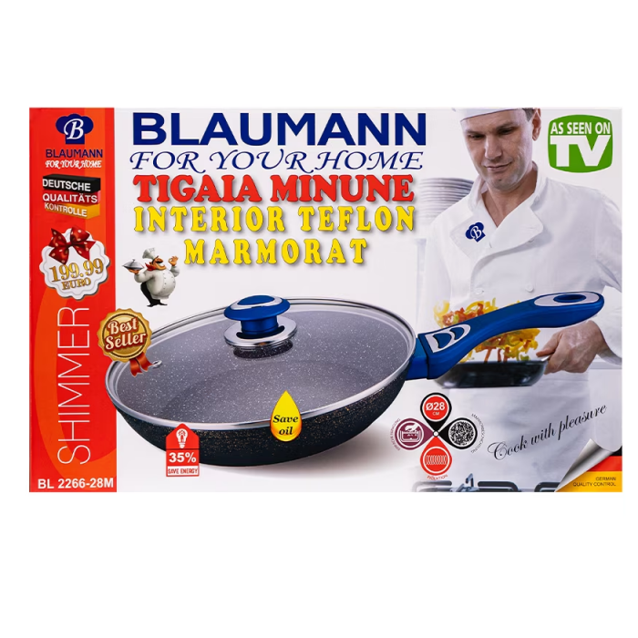 Tigaie universala Blaumann, cu interior antiaderent, diametru 28 cm, BL-2266-28V [4]