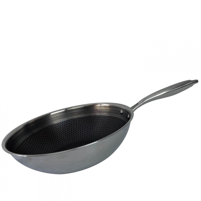 Tigaie WOK de inox CF-PW32N, anti zgarieturi, 32cm [2]