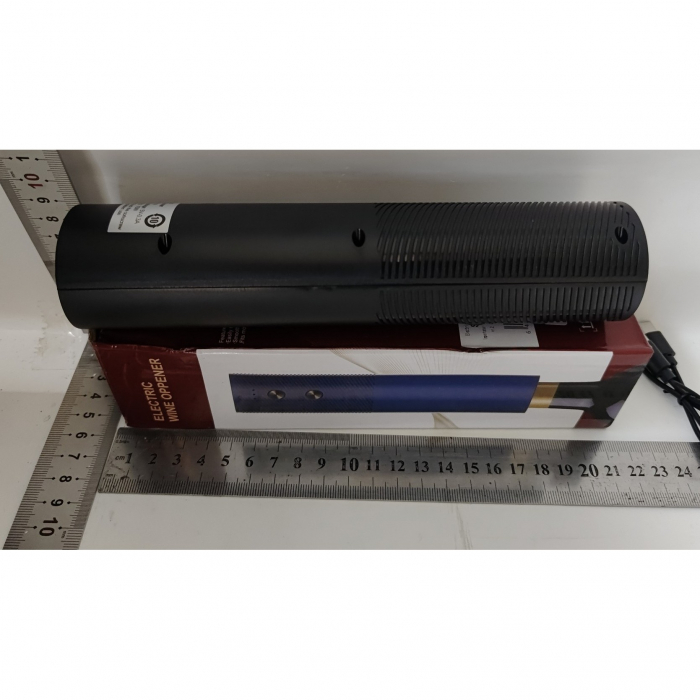 Tirbuson Electric, Flippy, Deschizator Sticle de Vin, Incarcare USB, 20 x 4.6 cm, Negru [2]