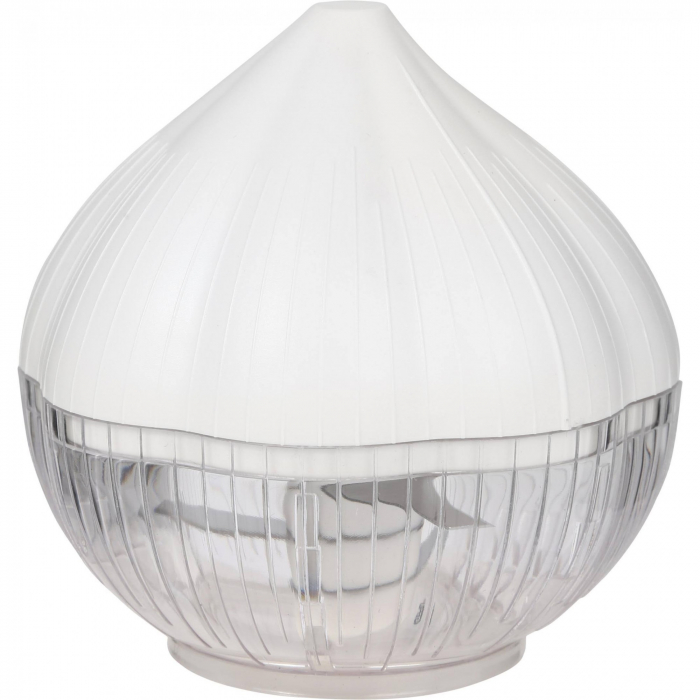 Tocator manual pentru usturoi, in forma de usturoi, cutite rezistente, utilizare prin apasare, material ABS si inox, 9.5x9.5x9.3 cm, alb [1]