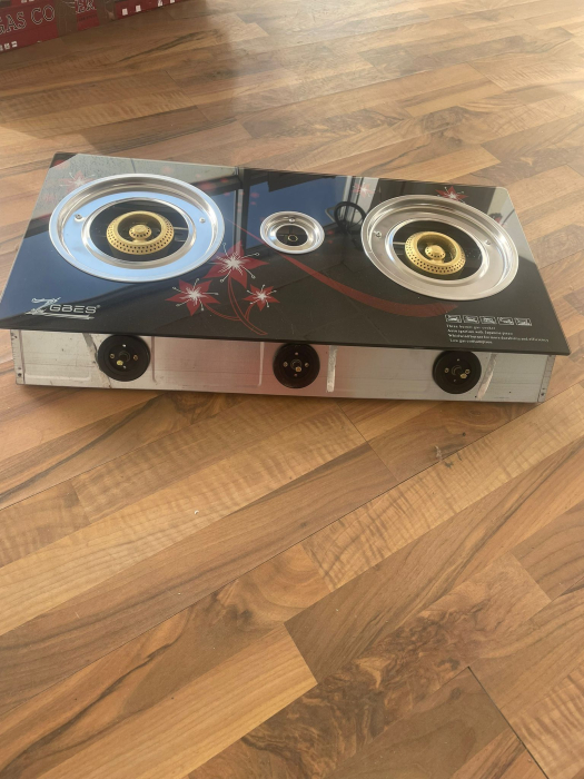 Produs deteriorat!! *Top favorite* Aragaz din sticla securizata, 3 ochiuri, aprindere pe quartz [1]