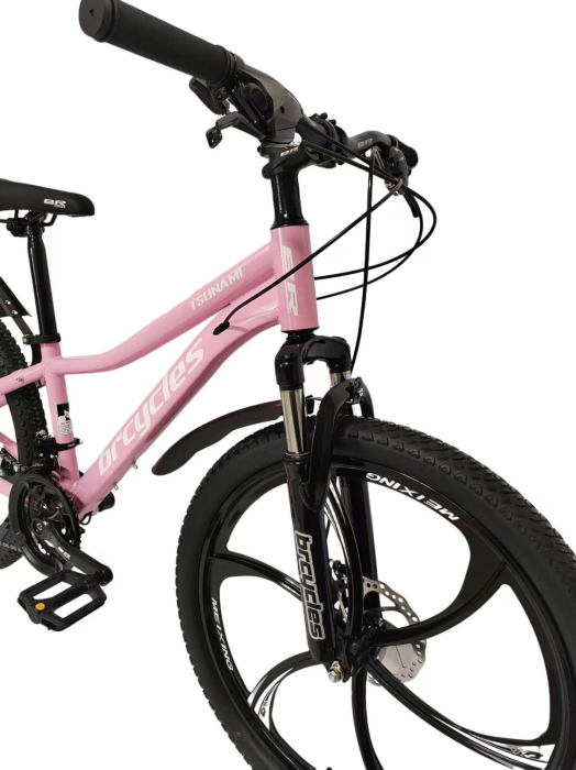 Bicicleta MTB 24″ S2403, cadru OTEL, 21 viteze, Roti magnesium cu Shimano, Roz [6]