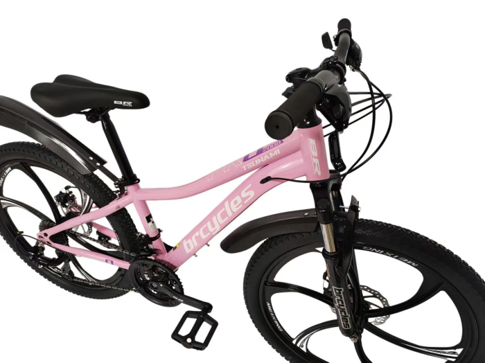 Bicicleta MTB 24″ S2403, cadru OTEL, 21 viteze, Roti magnesium cu Shimano, Roz [5]