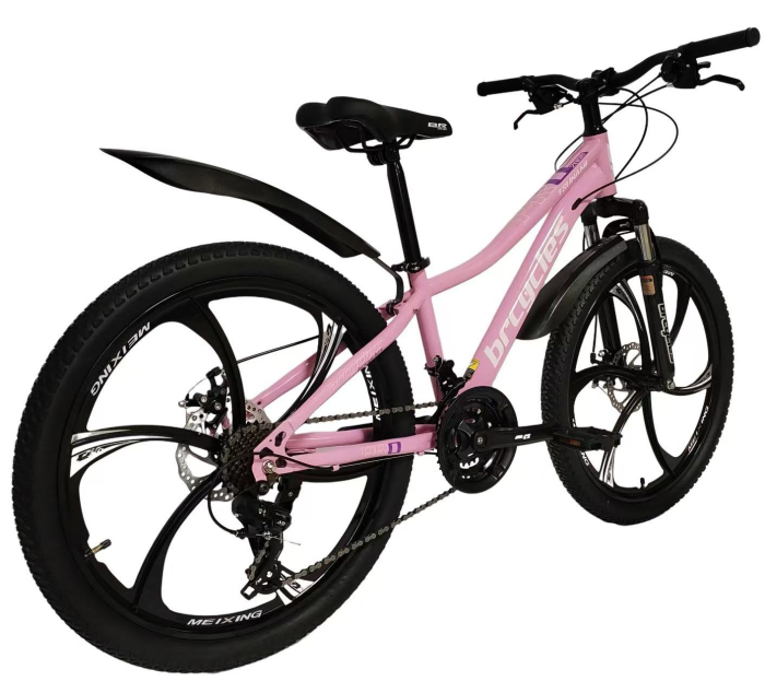 Bicicleta MTB 24″ S2403, cadru OTEL, 21 viteze, Roti magnesium cu Shimano, Roz [2]