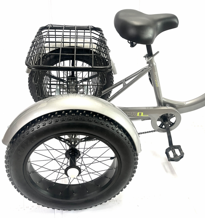 Tricicleta adulti,Fat cauciuc cu cos 20 inch Gri T2001 [6]