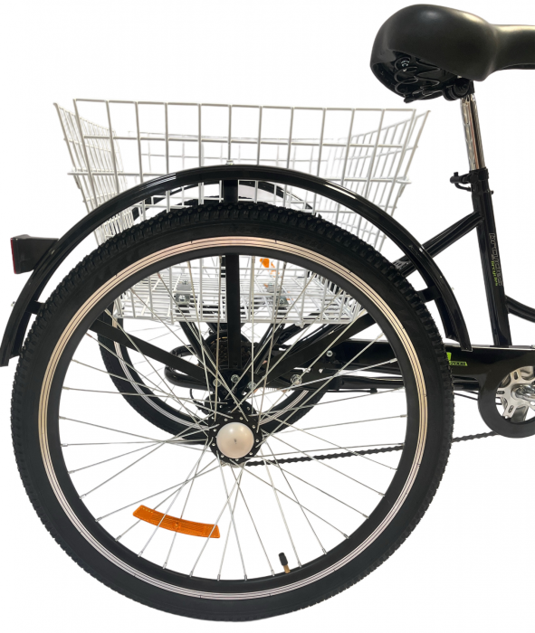 Tricicleta adulti, roti 24' Negru T2402 [4]