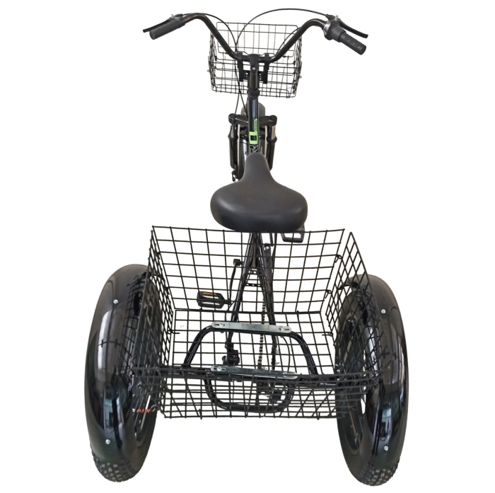 Tricicleta adulti, Fat cauciuc cu cos 24 inch Negru T2401 [3]