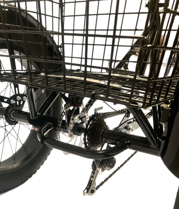 Tricicleta adulti, Fat cauciuc cu cos 24 inch Negru T2401 [6]