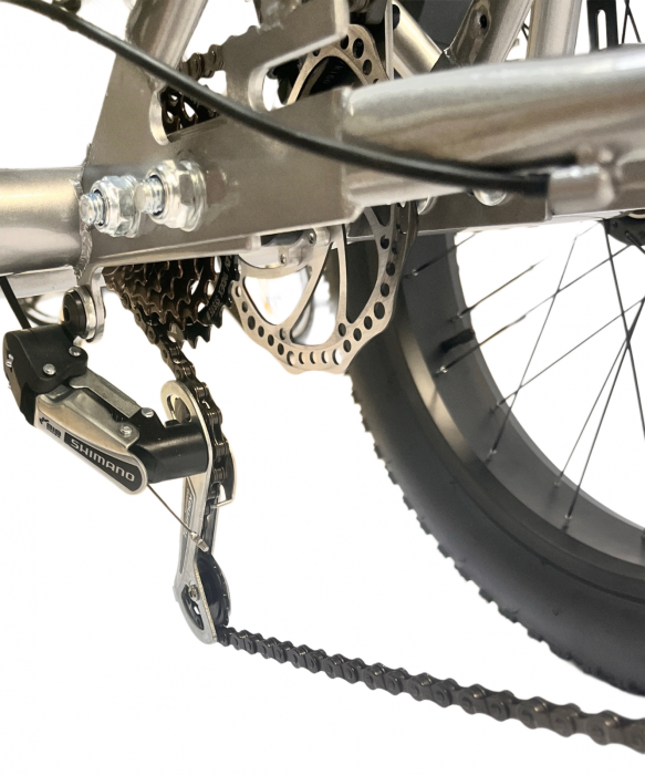 Tricicleta adulti, Fat cauciuc cu cos 24 inch Gri T2401 [3]