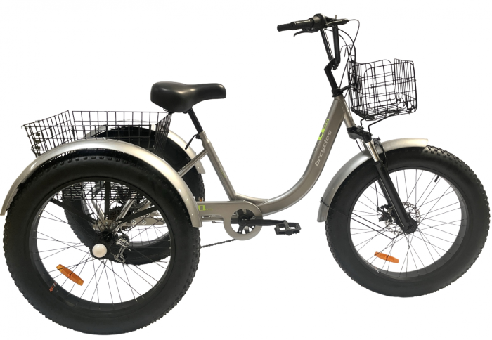 Tricicleta adulti, Fat cauciuc cu cos 24 inch Gri T2401 [2]