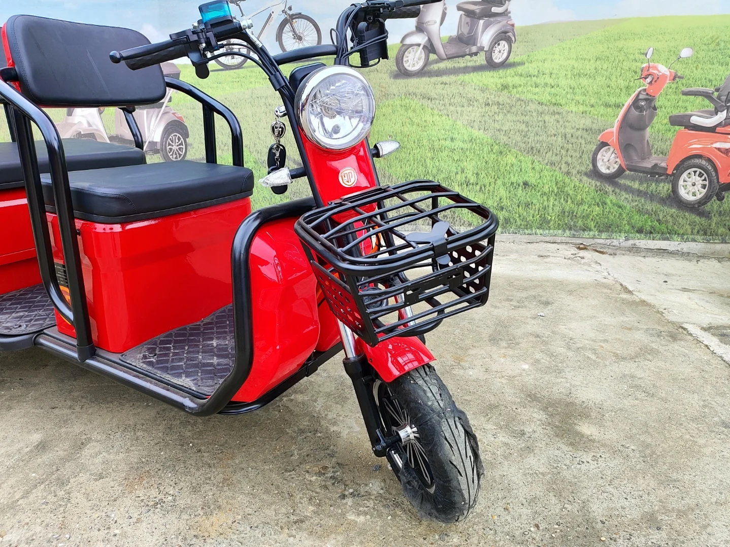 Tricicleta electrica AMR Eco Ride , 2 locuri, 25km/h fara permis, motor 2100w, 72v 20Ah [7]