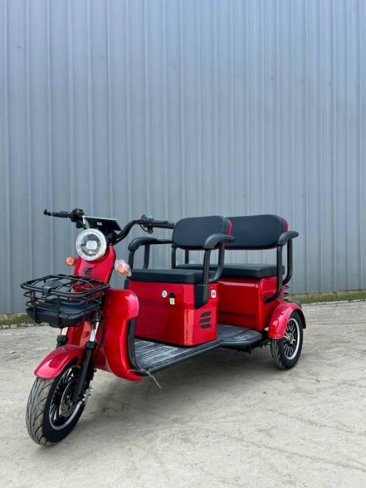 Tricicleta electrica V6 fara permis cu 2 locuri si spatiu mare de depozitare – Motor 1800W, Baterie 72V24Ah, Autonomie 60km [2]
