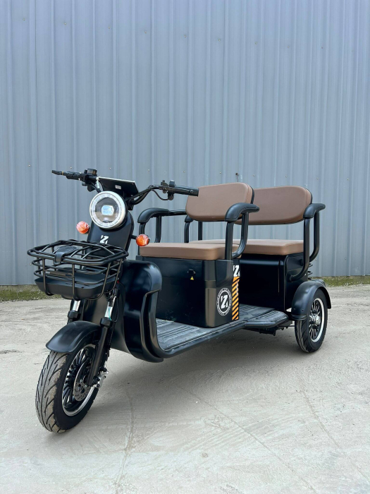 Tricicletă Electrică V6 1800W – Fără Permis, 2 Locuri, Autonomie 80 km, Spațiu Generos Depozitare [7]