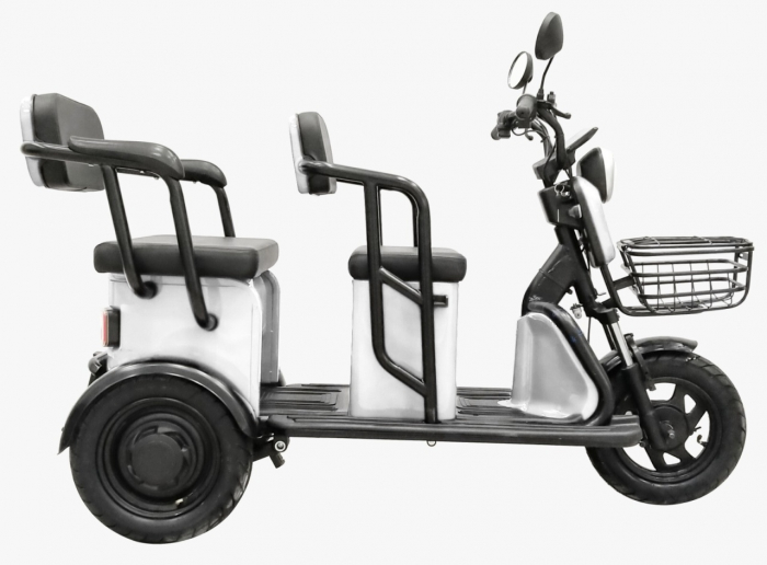 Tricicleta electrica, Volta APM5, 1000W, 25 km/h, Autonomie pana la 40 km, alb, fara permis [2]