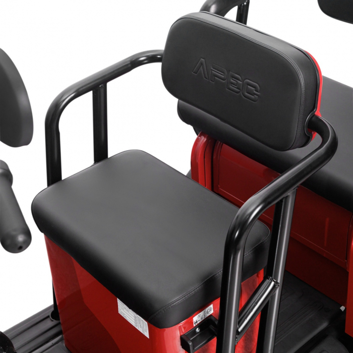 Tricicleta electrica, Volta APM5, 1000W, 25 km/H,  60V, 20 AH, Autonomie pana la 40 km, rosu, fara permis [5]