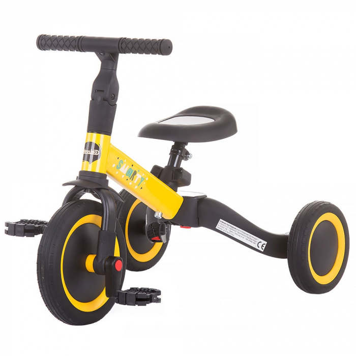 Tricicleta si bicicleta Chipolino Smarty 2 in 1 yellow [1]