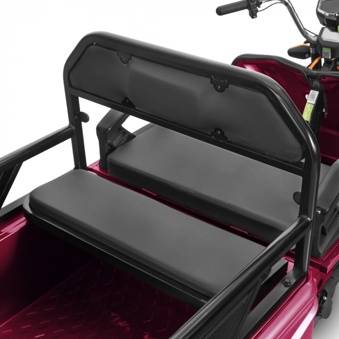 Triciclu electric 1000 W, Voltarom APT4 Fara permis, 60V, 20Ah, 25 Km/h, Rosu, Autonomie 41Km [11]