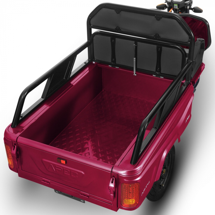 Triciclu electric 1000 W, Voltarom APT4 Fara permis, 60V, 20Ah, 25 Km/h, Rosu, Autonomie 41Km [6]