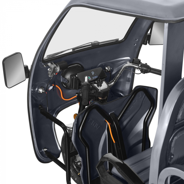 Triciclu electric 3900W, Voltarom VT5 Fara permis, 72V, 60Ah, 25 Km/h, Gri, Autonomie 70Km [6]