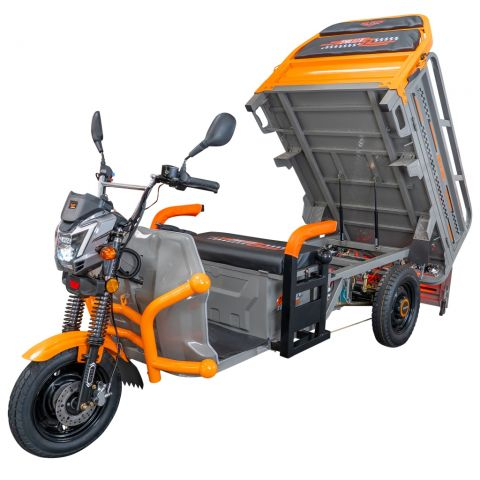 Triciclu Electric Cargo Ruris Pilot 3120G, 2000 W, autonomie 70 km, fara permis, bena basculabila [11]