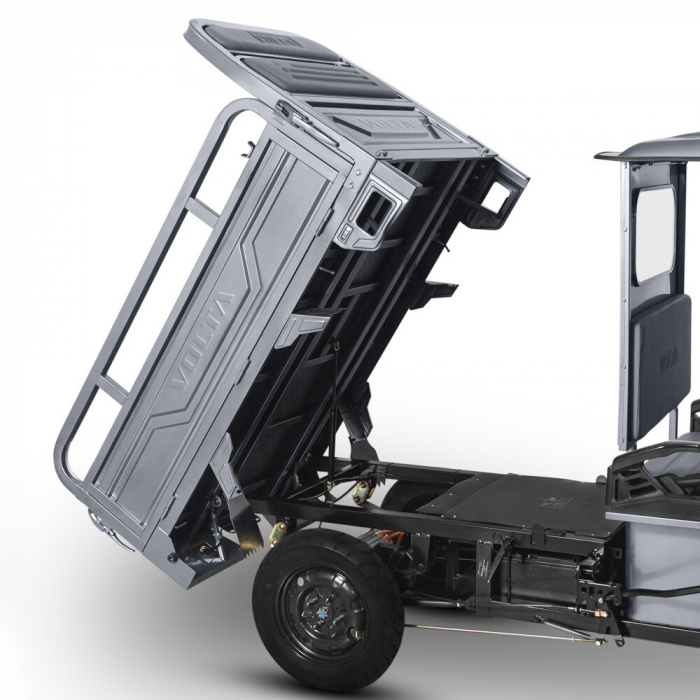 Triciclu electric, FARA Permis, motor 3900W, pana la 50km autonomie, 45Ah, Voltarom Hercules, Tuk Tuk cu cabina, Gri [4]