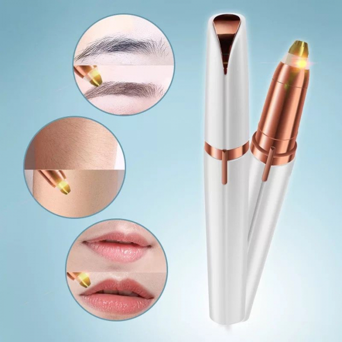 Trimmer Facial, Flippy, pentru Sprancene, Incarcare USB, 1.5 x 13 cm, din ABS, Alb [5]