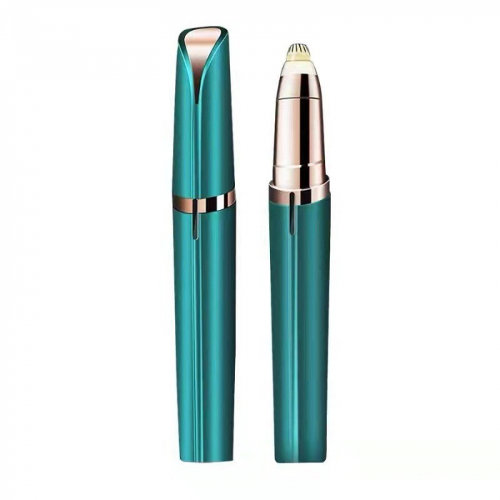 Trimmer Facial, Flippy, pentru Sprancene, Incarcare USB, 1.5 x 13 cm, din ABS, Verde [1]
