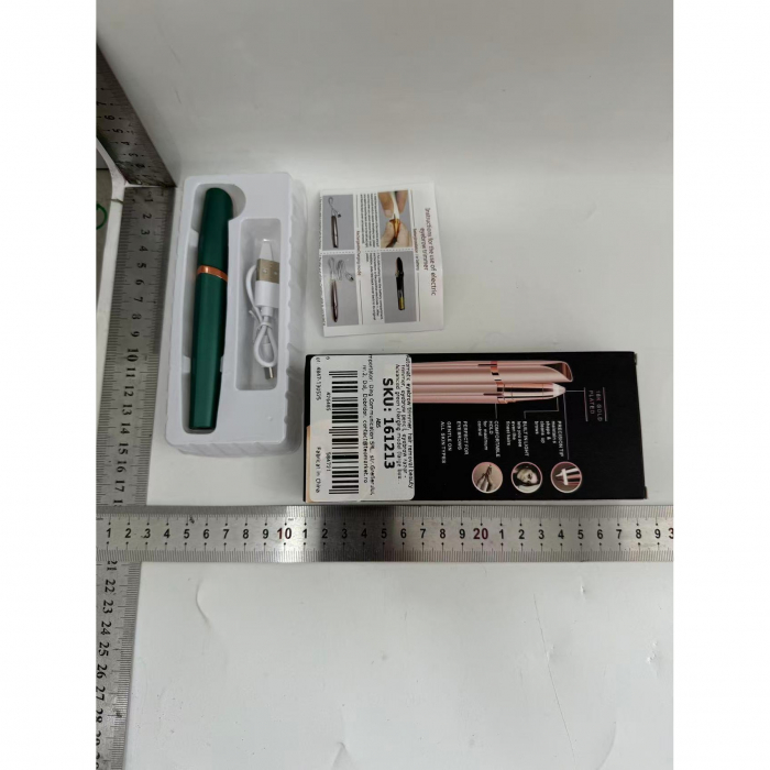 Trimmer Facial, Flippy, pentru Sprancene, Incarcare USB, 1.5 x 13 cm, din ABS, Verde [7]