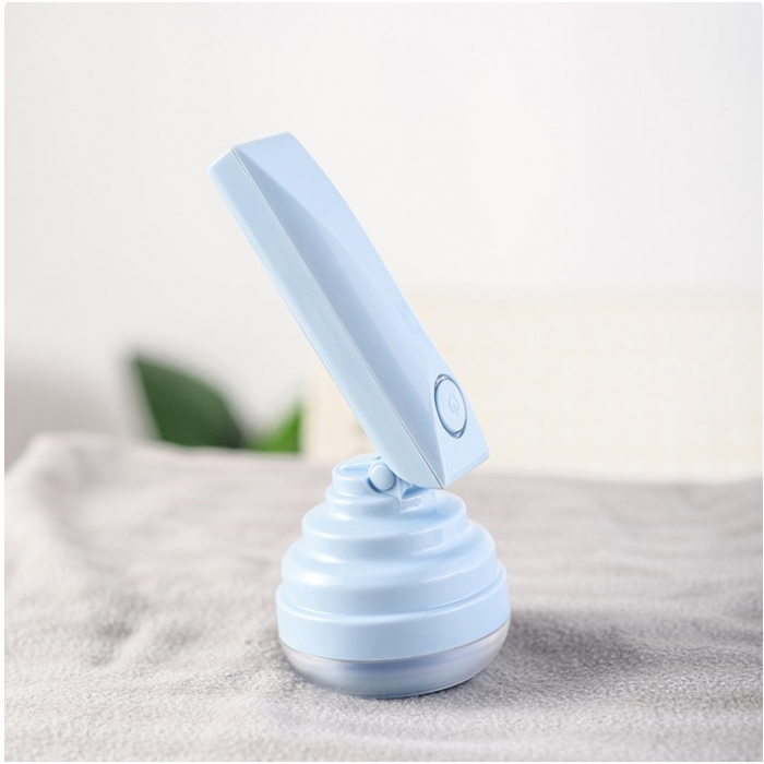 Aparat Pentru Curatat Scame, Par Si Praf, Flippy, Trimmer pentru Diferite Tipuri De Material, Cu Lame Din Otel Inoxidabil, Maner Flexibil, Incarcare Prin USB, 13x8 cm, Albastru [1]