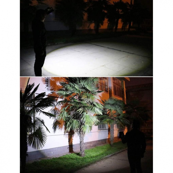 Triunghi Multifunctional de Avertizare, Flippy, Lanterna LED, Impermeabil IP65, 800 lm, 2 x AA, Functie Incarcare Telefon, USB si Micro USB, COB 33, Portocaliu [2]
