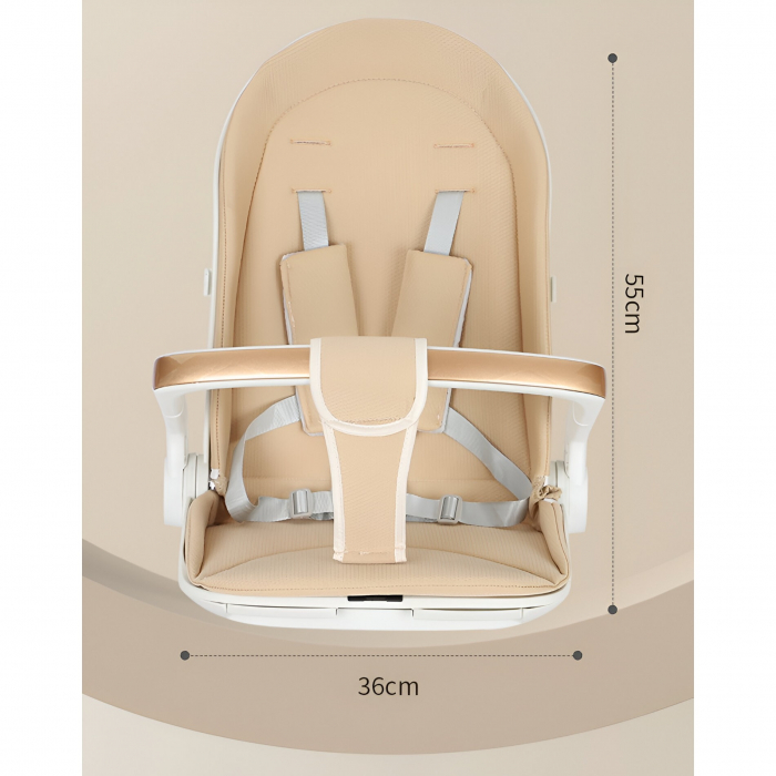 Carucior Sport Flippy 3in1, 6-36 Luni, Reversibil, Pliabil, Tavita pentru Masa, Pozitie de Somn, Centura de Siguranta, Roti 360, Suport Pahar, Copertina pentru Soare, 33x66x85cm, Alb Model Pisica [7]