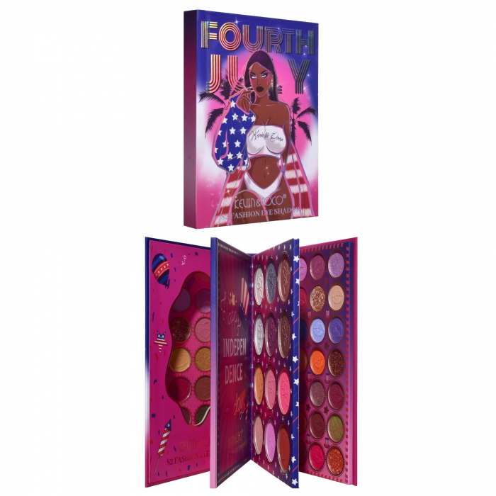 Trusa de Machiaj, KEVIN &amp; COCO, Cool Girl Book, 82 culori, 16 x 21.5 x 2.5 cm [10]
