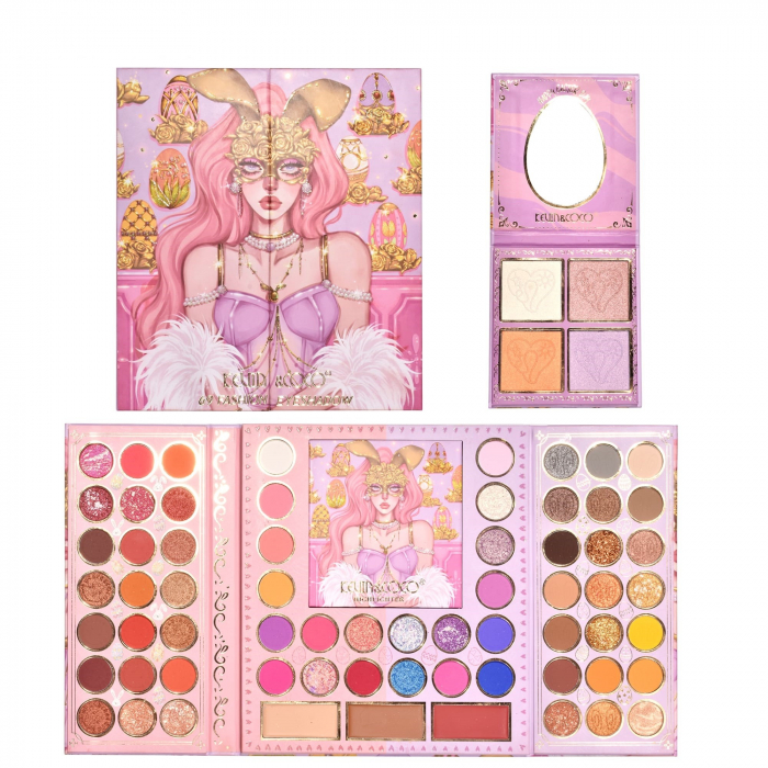 Trusa de Machiaj, KEVIN &amp; COCO, Easter Style Pink, 69 culori, 20 x 22.5 cm [1]