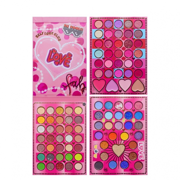 Trusa de Machiaj, KEVIN &amp; COCO, Mean Girl Rose, Fard de Pleoape, Iluminator, Blush Cremos, 97 culori, 21 x 15.7 x 2.4 cm [6]