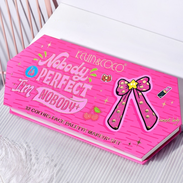 Trusa de Machiaj, KEVIN &amp; COCO, Nobody is Perfect, I am Nobody, 32 culori, 29 x 23.5 x 3 cm [2]