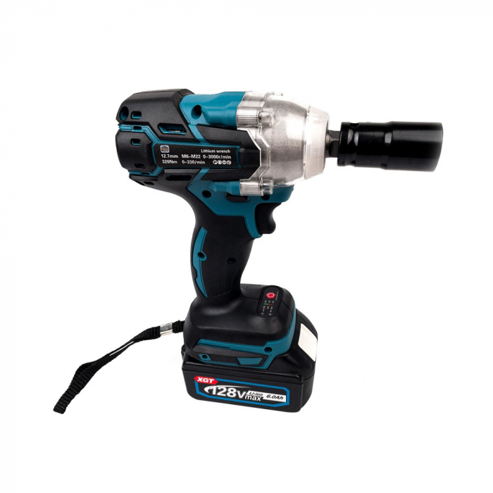 Trusa German Meister Autofiletanta + Flex + Rotopercutor + Masina cu impact, cu 2 acumulatori, 128V, 6 ah [6]