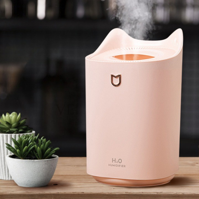Umidificator cu duza dubla, Flippy, de capacitate mare 3L, roz [3]