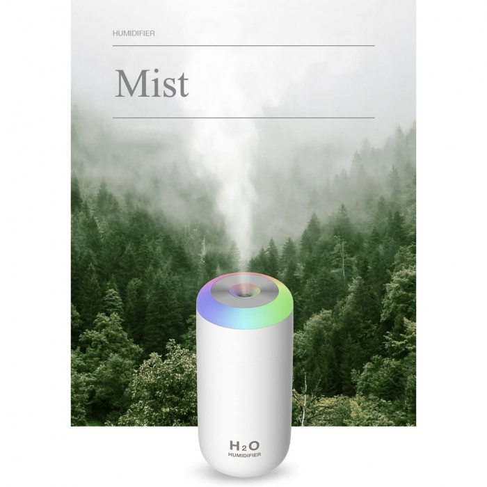Umidificator, H2O, cu difuzor de aroma, Culori random [11]