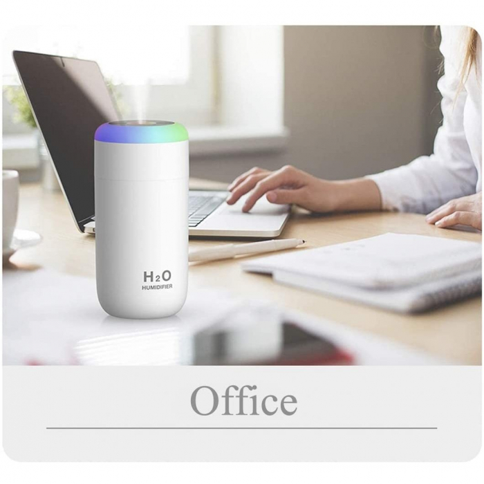 Umidificator, H2O, cu difuzor de aroma, Culori random [7]