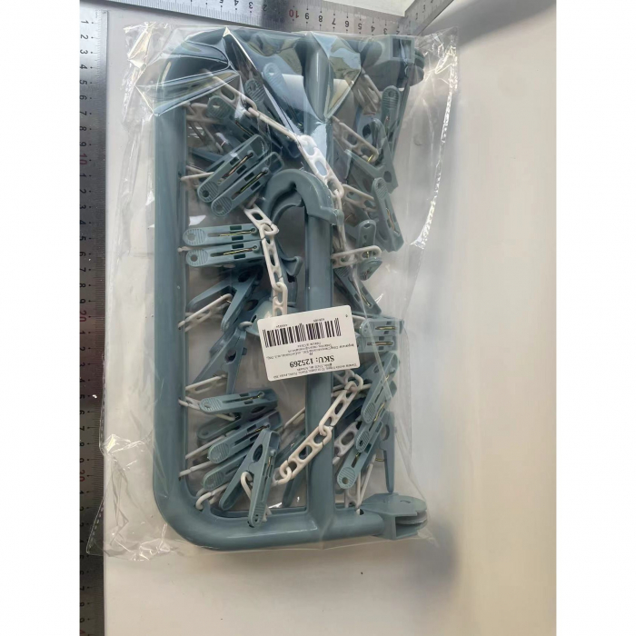 Uscator de rufe Flippy, 32 de cleme, Plastic, Pliabil, rotire 360 grade, 32x32 cm, Albastru [6]