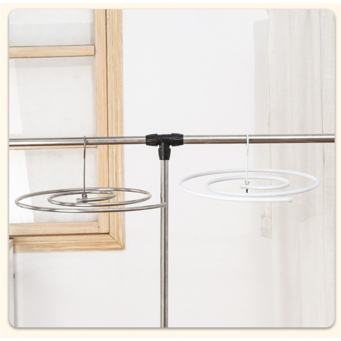 Uscator de Rufe Spiralat, Flippy, din Otel Inoxidabil de 10 mm, Detasabil, 40 x 43 x 18 cm, Argintiu [3]