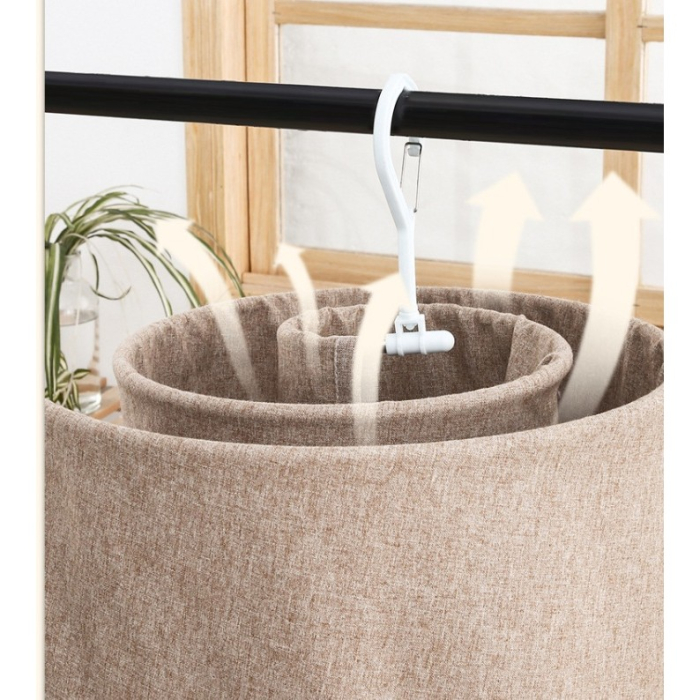 Uscator de Rufe Spiralat, Flippy, din Otel Inoxidabil de 10 mm, Detasabil, 40 x 43 x 18 cm, Argintiu [4]