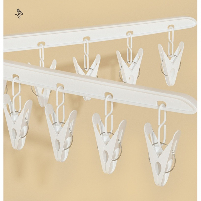 Uscator de Rufe Vertical, Flippy, 3 Niveluri, Pliabil, din ABS+PP+Otel Inoxidabil, Rotire 360 Grade, 178.7 x 75 cm, Alb [6]