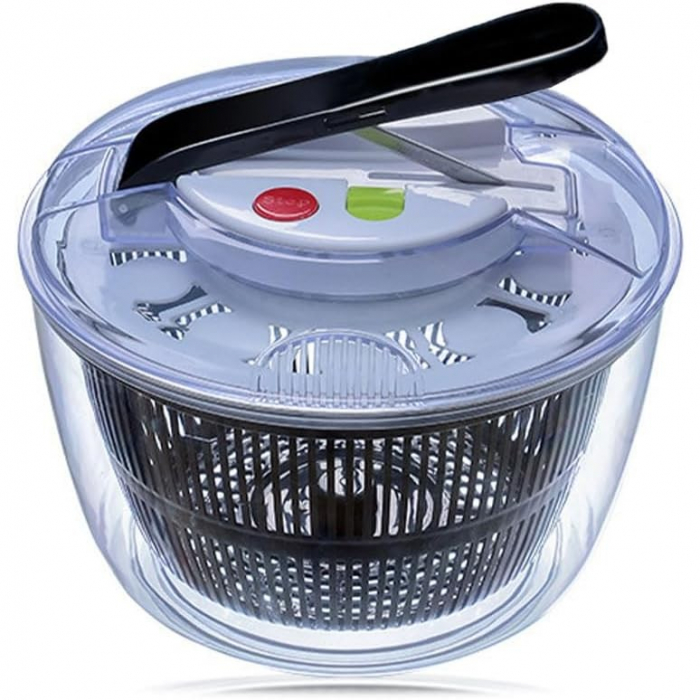 Uscator Manual pentru Salata si Verdeturi, Flippy, Plastic, 20x20x25 cm, Capacitate 5L, Negru [7]