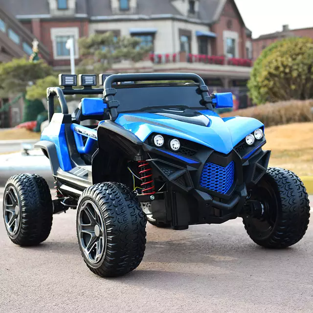 UTV electric pentru copii GForce cu 4 motoare si roti din spuma EVA - Albastru [1]