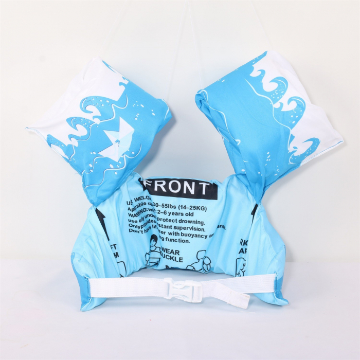 Vesta de salvare pentru copii cu aripioare de inot, Flippy, Albastru, Model balena [2]