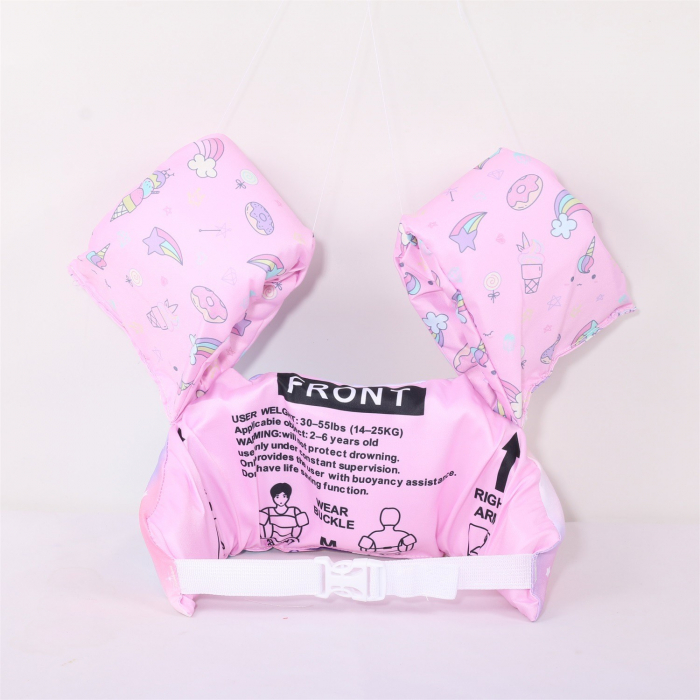 Vesta de salvare pentru copii cu aripioare de inot, Flippy, Mov, Model unicorn [2]