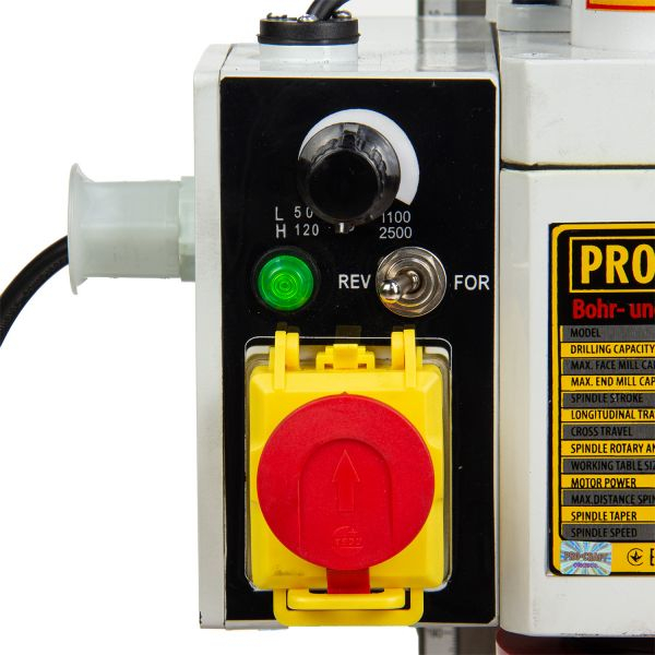 Masina de frezat metal Procraft VMM1100, 550W, 50 – 2500 rpm, Diametru gaurire 16 mm [6]