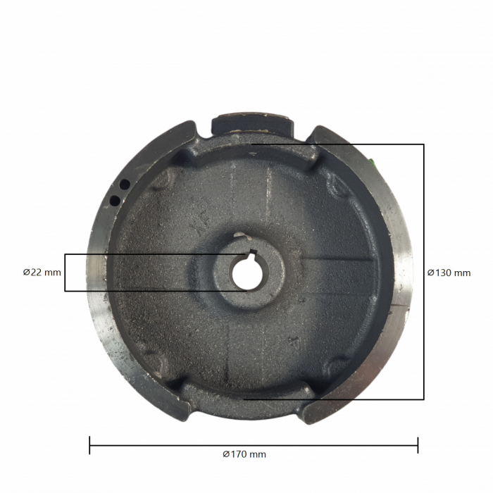 Volanta Honda GX 140, GX 160, GX 200 (pentru motor cu pornire la sfoara), Elefant [4]